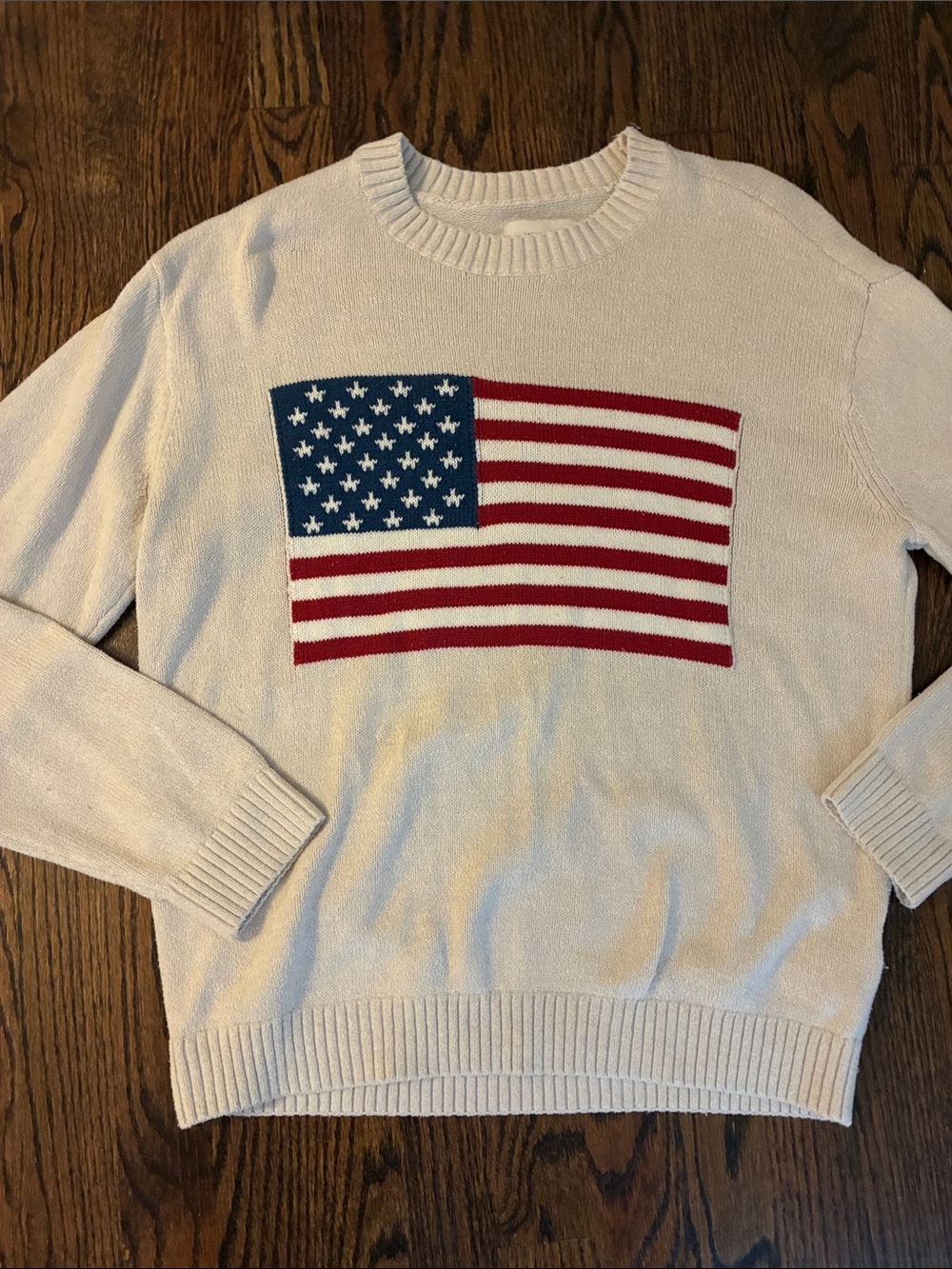Holister women’s  Crewneck Sweater with American Flag